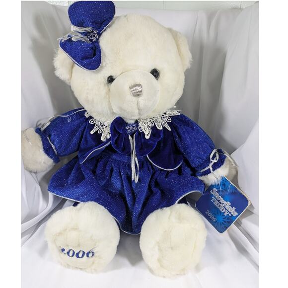 Dan Dee‎ Snowflake Christmas Holiday Teddy Bear Stuffed Plush 20" 2006 with Tag - Picture 1 of 8